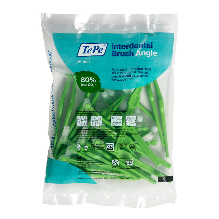 TePe Angle™ Interdental Brushes Green - 0.8 mm (ISO 5)