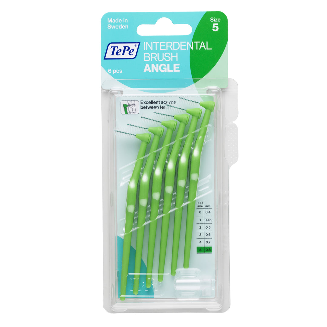 TePe Angle™ Interdental Brushes Green - 0.8 mm (ISO 5)