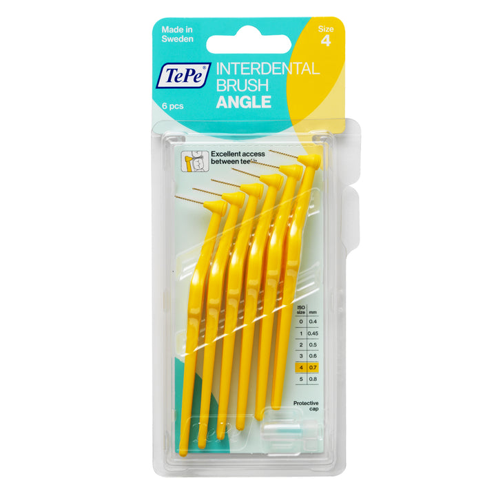 TePe Angle™ Interdental Brushes Yellow - 0.7 mm (ISO 4)