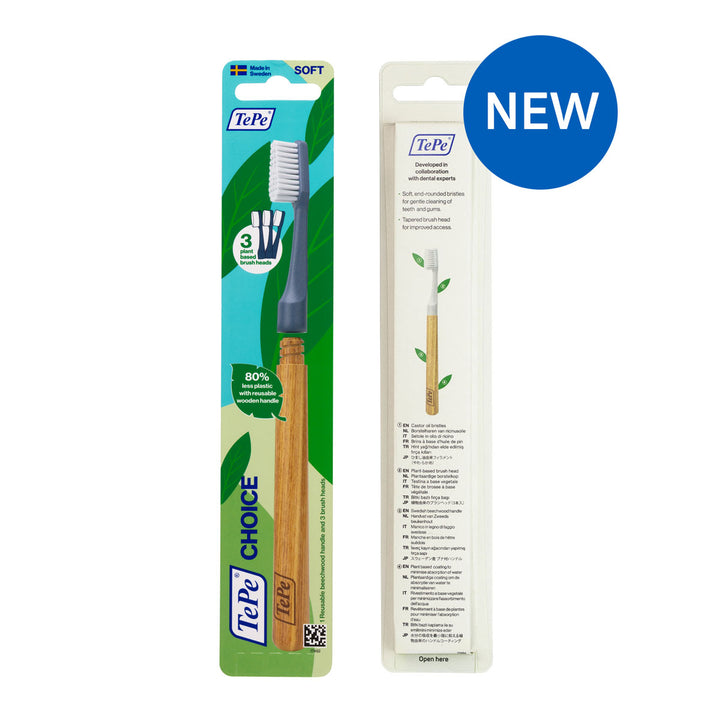 TePe Choice™ Toothbrush - (with 3 Replaceable Brush Heads)