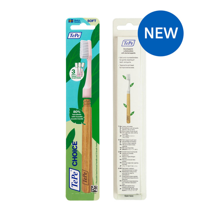 TePe Choice™ Toothbrush - (with 3 Replaceable Brush Heads)