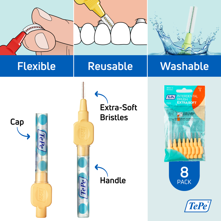 TePe® Interdental Brushes Extra Soft Orange - 0.45 mm (ISO 1)