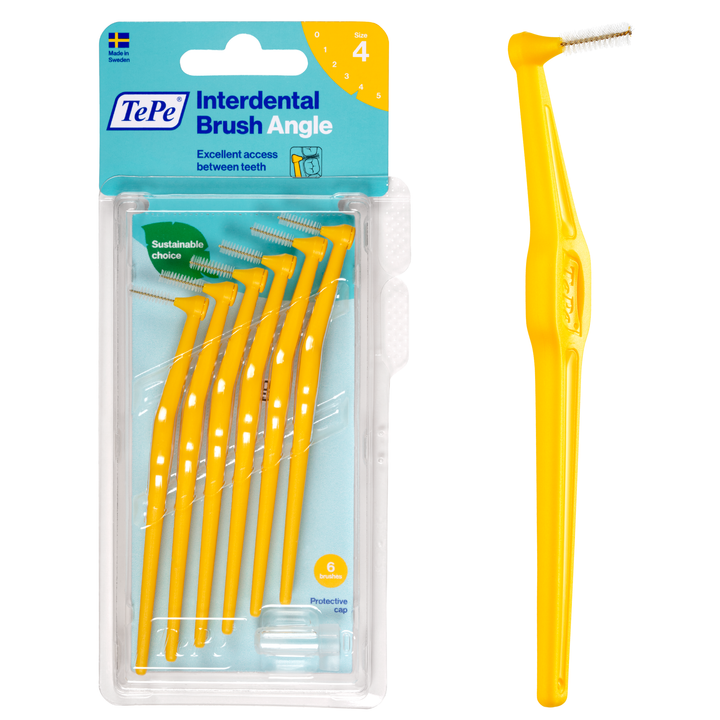 TePe Angle™ Interdental Brushes Yellow - 0.7 mm (ISO 4)