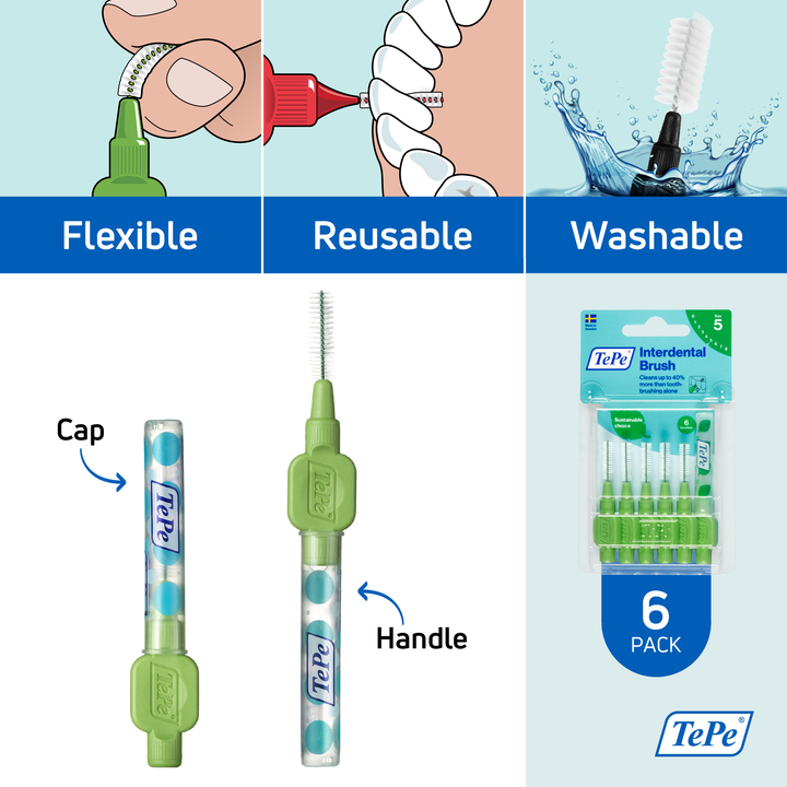 TePe® Interdental Brushes Original Green - 0.8 mm (ISO 5)