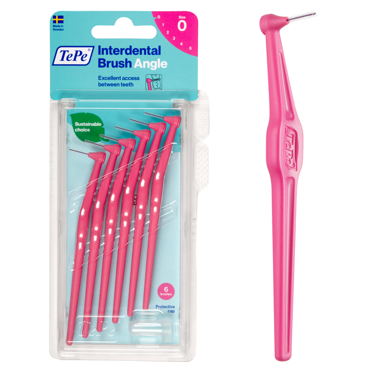 TePe Angle™ Interdental Brushes Pink - 0.4 mm (ISO 0)