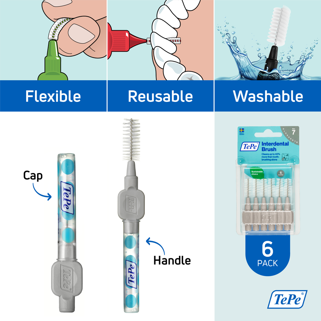 TePe® Interdental Brushes Original Gray - 1.3 mm (ISO 7)