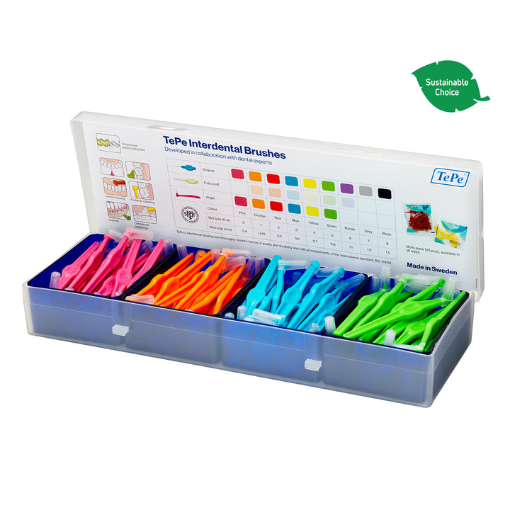 PRACTICE BOX - INTERDENTAL BRUSH ANGLED (52 BRUSHES)